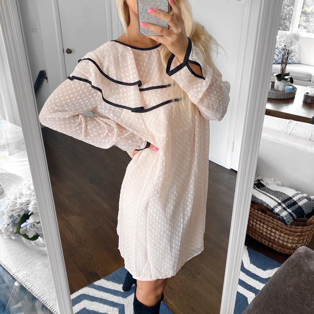 🖤 MAXSPORT ROSE DUST/BLACK RUFFLE DRESS! - Picture 6 of 16